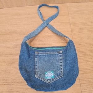 Handmade Jean bag with Pulse Patch